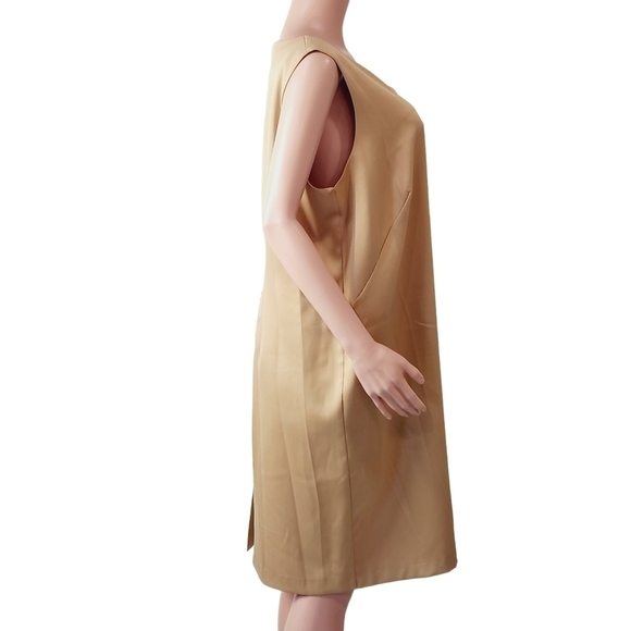 WORTHINGTON Creamy Light Gold 2 Piece Dress & Long Blazer / Coat Set Size: 18 - Picture 9 of 16